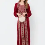 Boho-Chic Rayon Maxi Dress with Cross-Stitch Embroidery